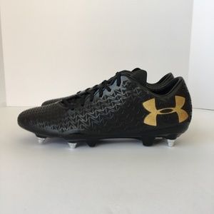 Under Armour Black Gold Rugby Cleats Size 9